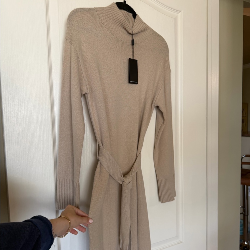 Rails Beige Knit Midi Dress